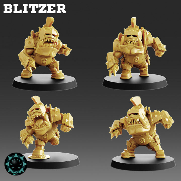 Realm of Paths Chibi Style Orc Fantasy Football Team
