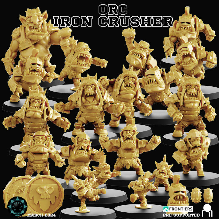 Realm of Paths Chibi Style Orc Fantasy Football Team