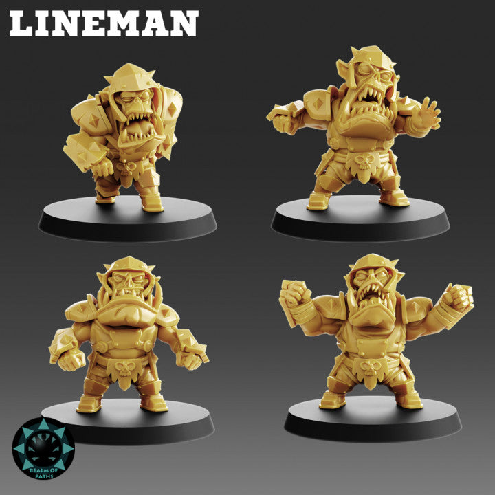 Realm of Paths Chibi Style Orc Fantasy Football Team