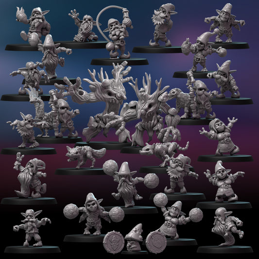 Dice Heads Zombie Gnome Fantasy Football Team