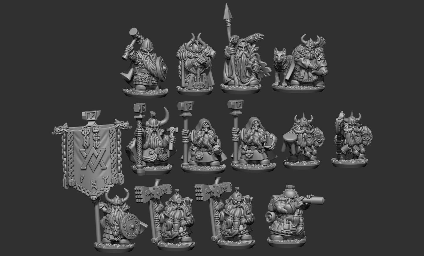 10mm Fantasy Battle Norse Dwarves Army by Varus Miniatures