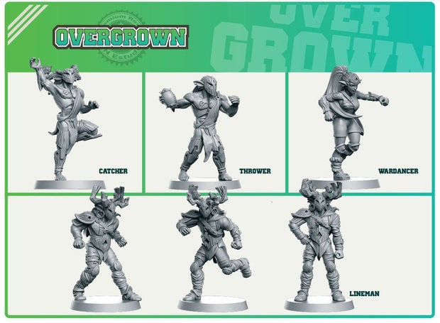 Mythbowl Wood Elf Fantasy Football Team - Overgrown