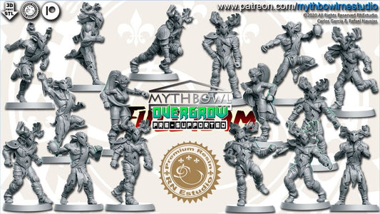 Mythbowl Wood Elf Fantasy Football Team - Overgrown