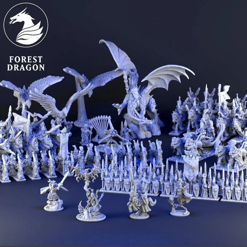 10mm Noble Elf Army by Forest Dragon