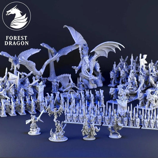 10mm Noble Elf Army by Forest Dragon