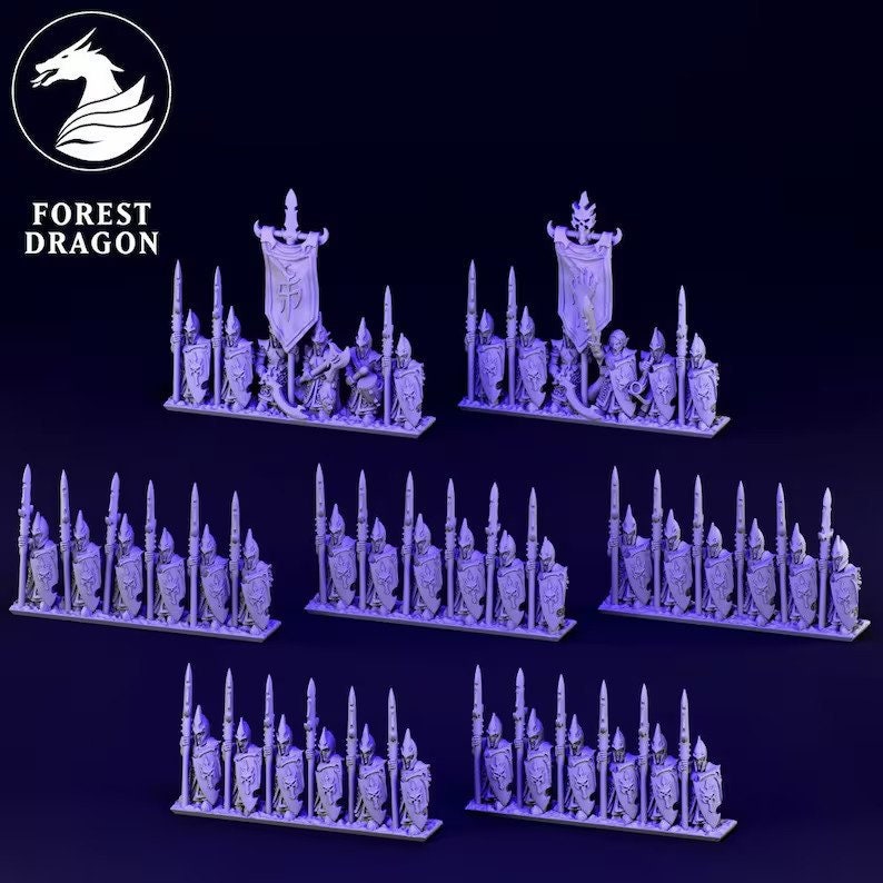 10mm Dire Elf Army by Forest Dragon