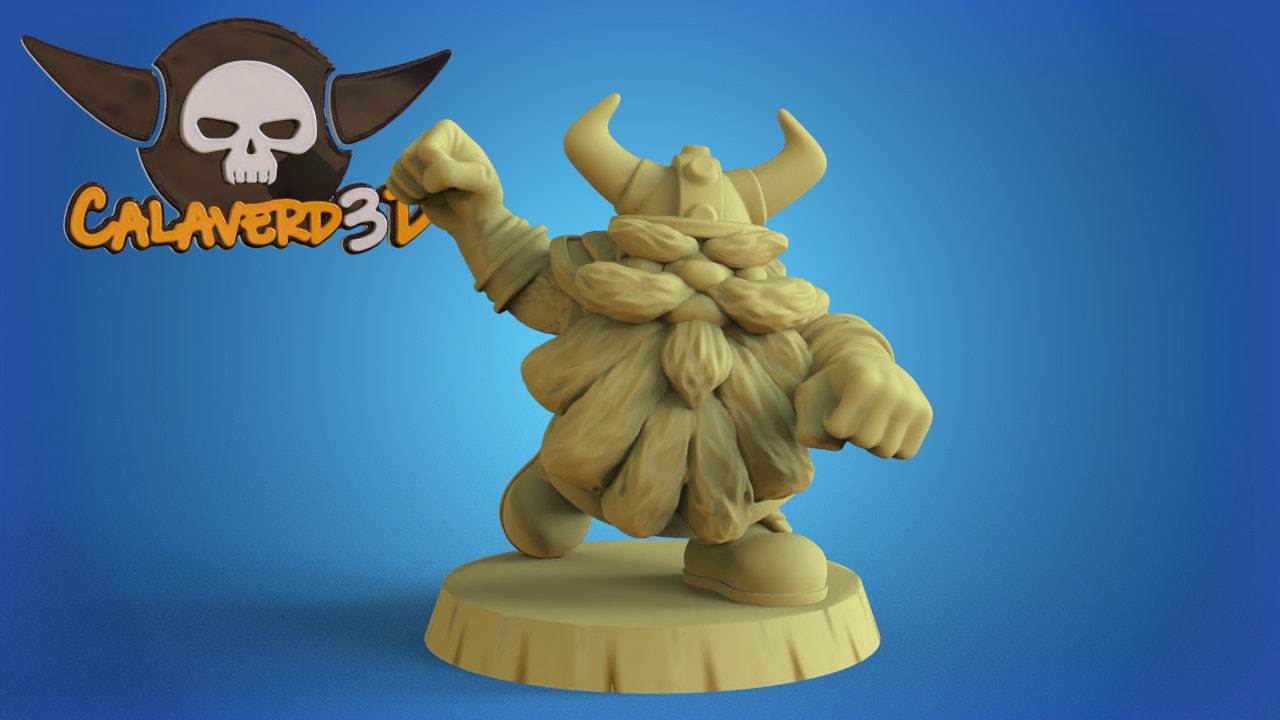 Calaverd3D Big Headed Dwarf Fantasy Football Team