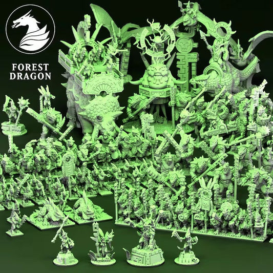 10mm Reptilian Army by Forest Dragon