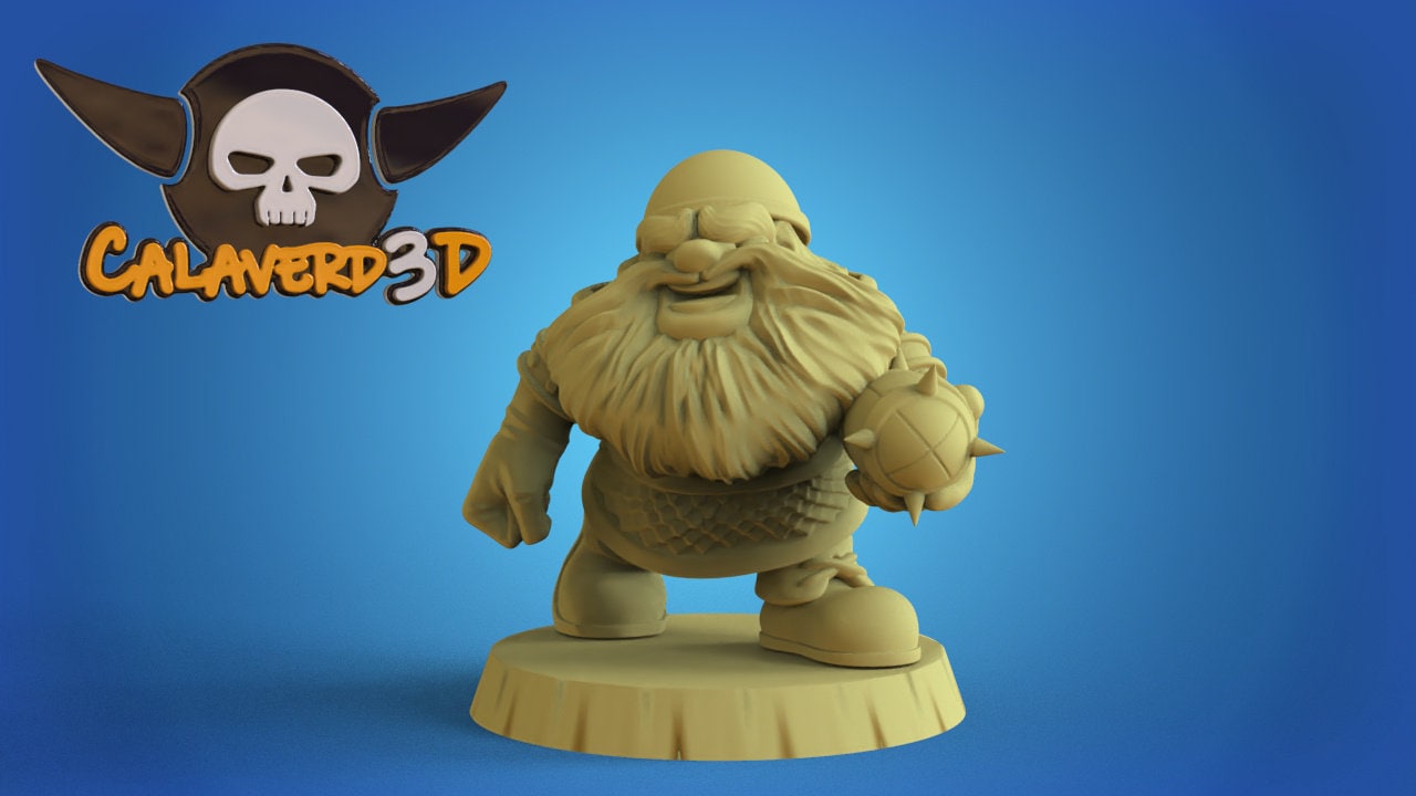 Calaverd3D Big Headed Dwarf Fantasy Football Team