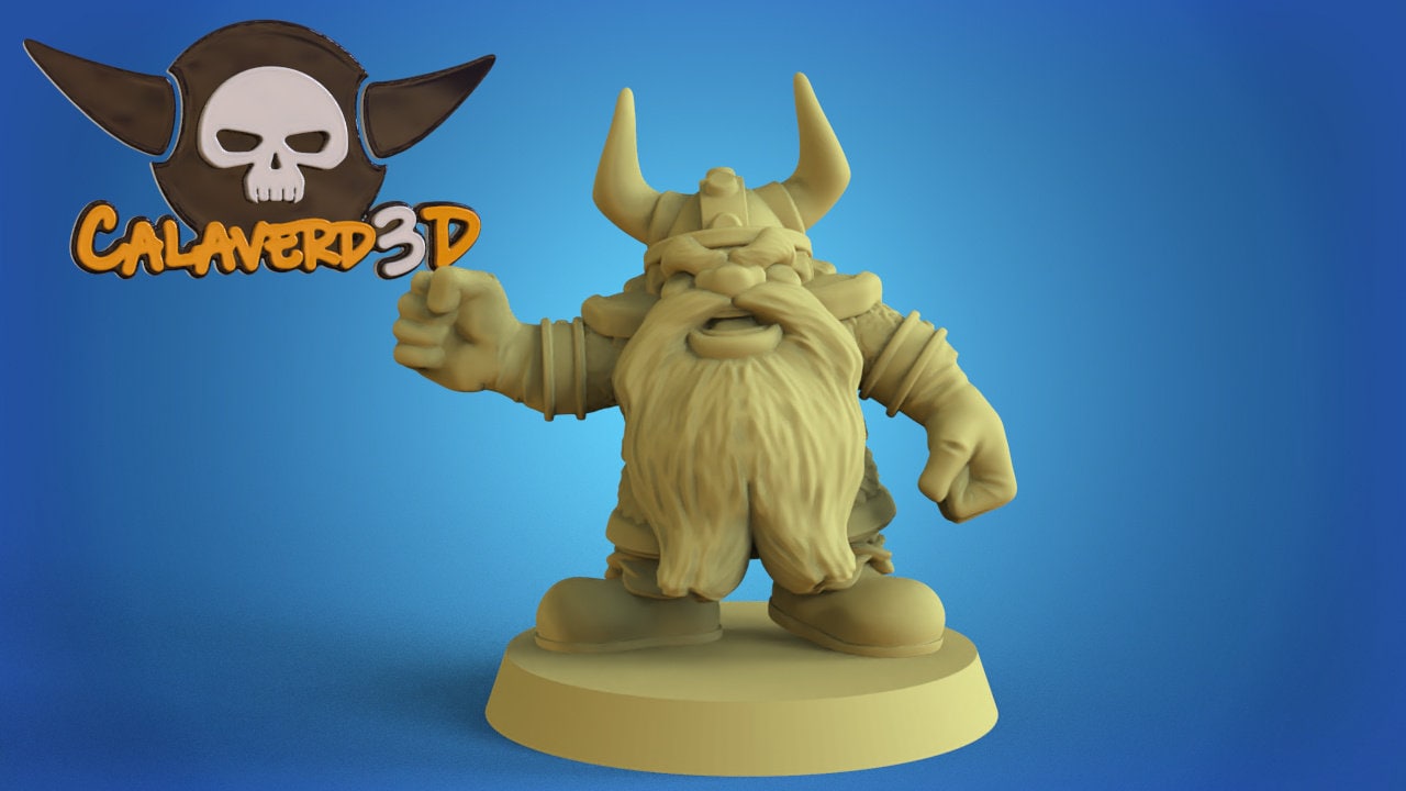 Calaverd3D Big Headed Dwarf Fantasy Football Team