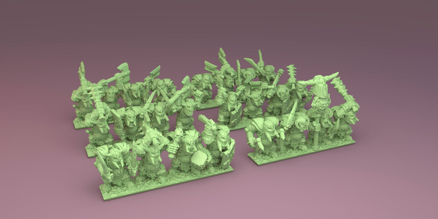 10mm Orcs and Goblins Army by Greenskin Miniatures