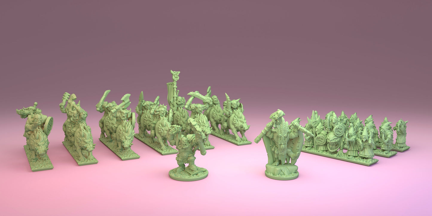 10mm Orcs and Goblins Army by Greenskin Miniatures