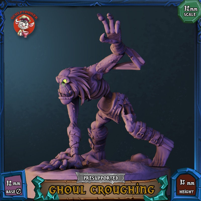 Sculptooner Warcraft Thematic Ghoul Crouching