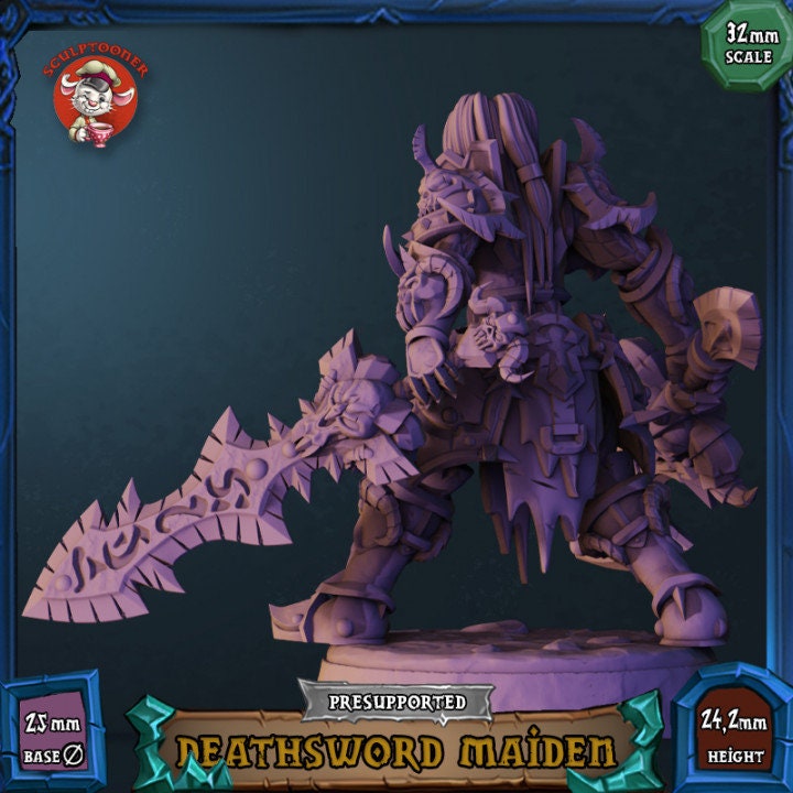 Sculptooner Warcraft Thematic Deathsword Maiden
