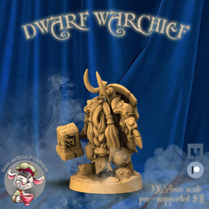 Sculptooner Warcraft Thematic Dwarf Warchief