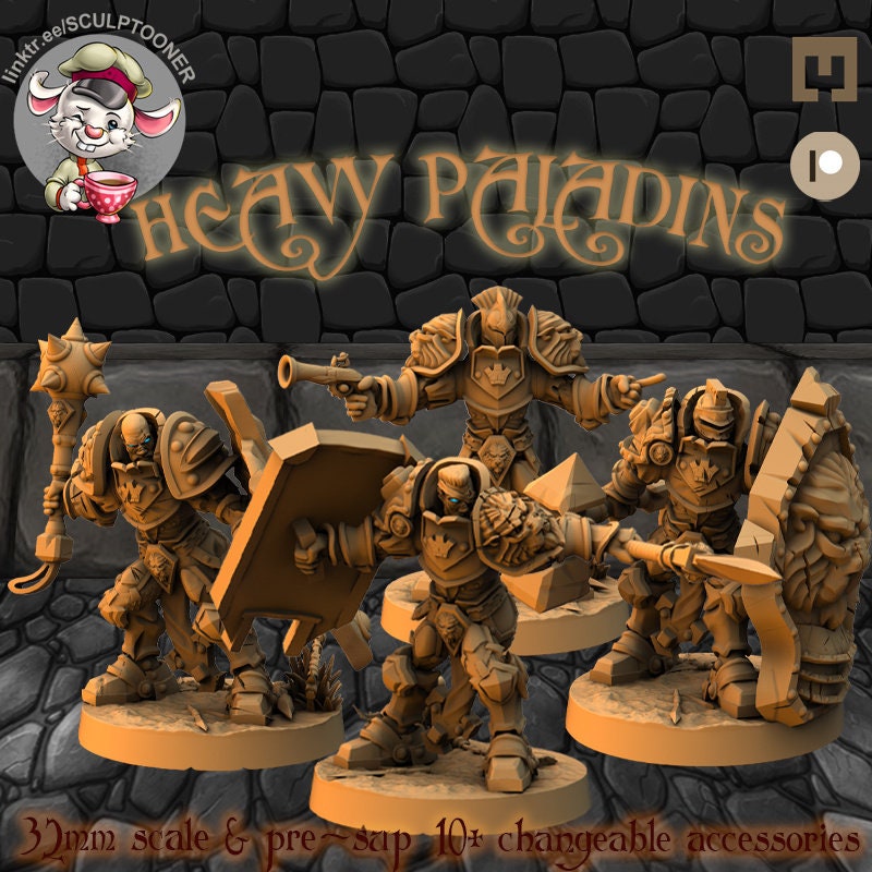 Sculptooner Warcraft Thematic Heavy Paladins