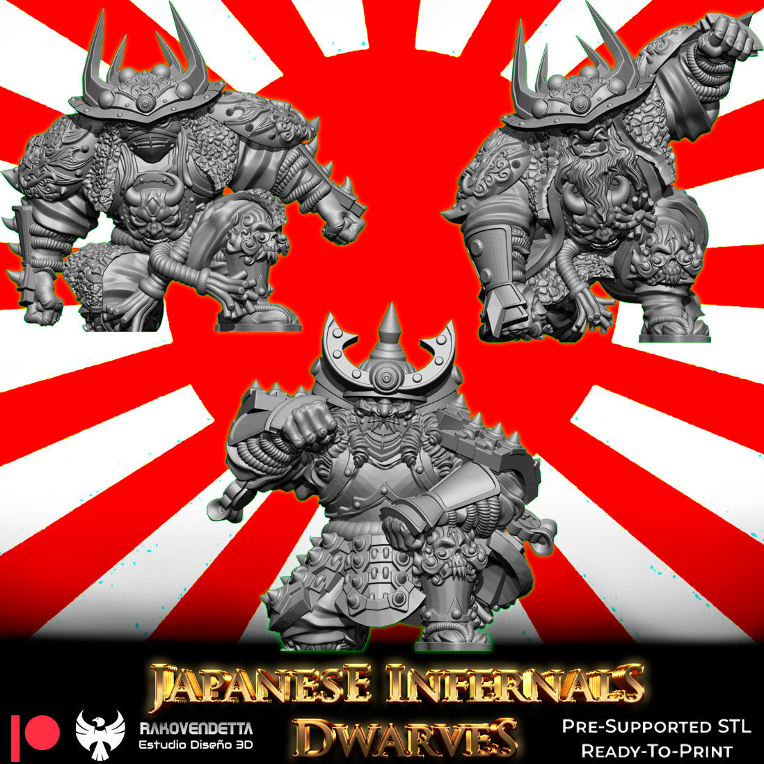 Rakovendetta Estudio Japanese Hellish Dwarf Fantasy Football Team