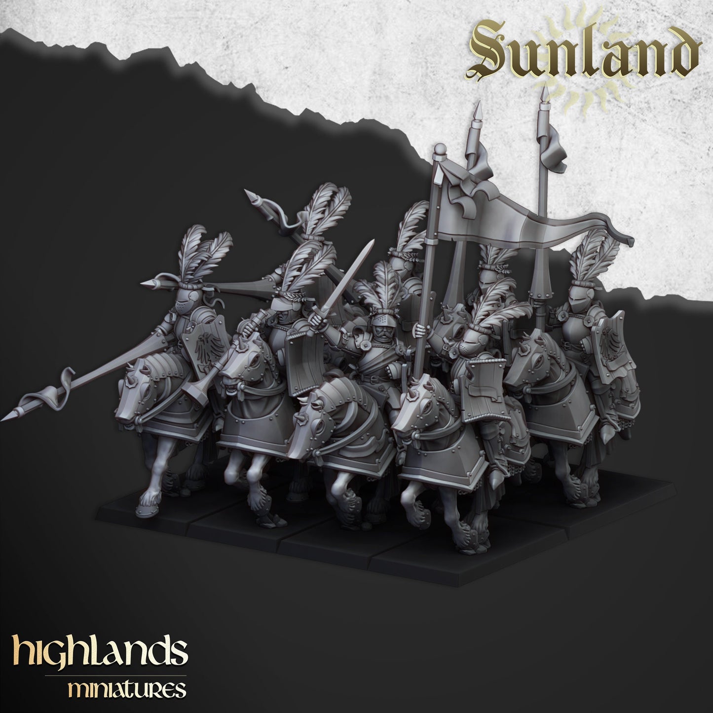 Highlands Miniatures Sunland Knights (Mounted) Fantasy Battles