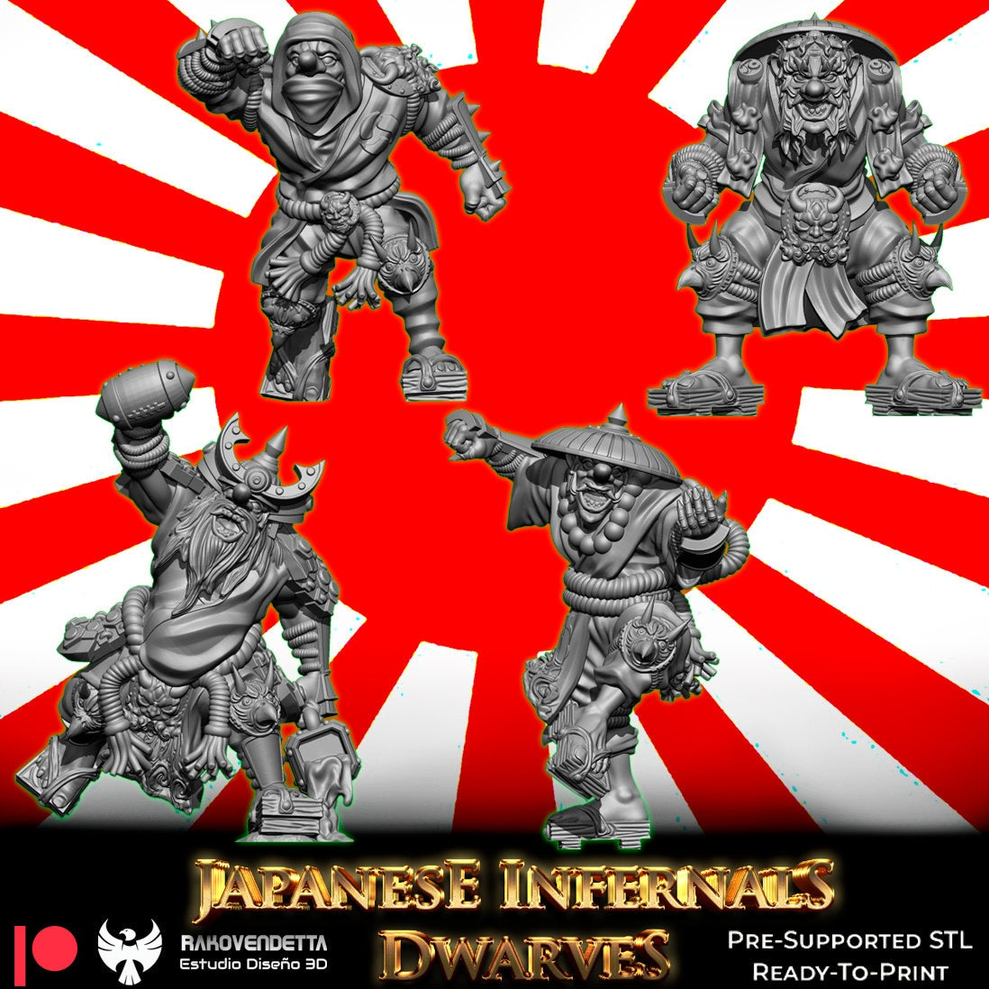 Rakovendetta Estudio Japanese Hellish Dwarf Fantasy Football Team