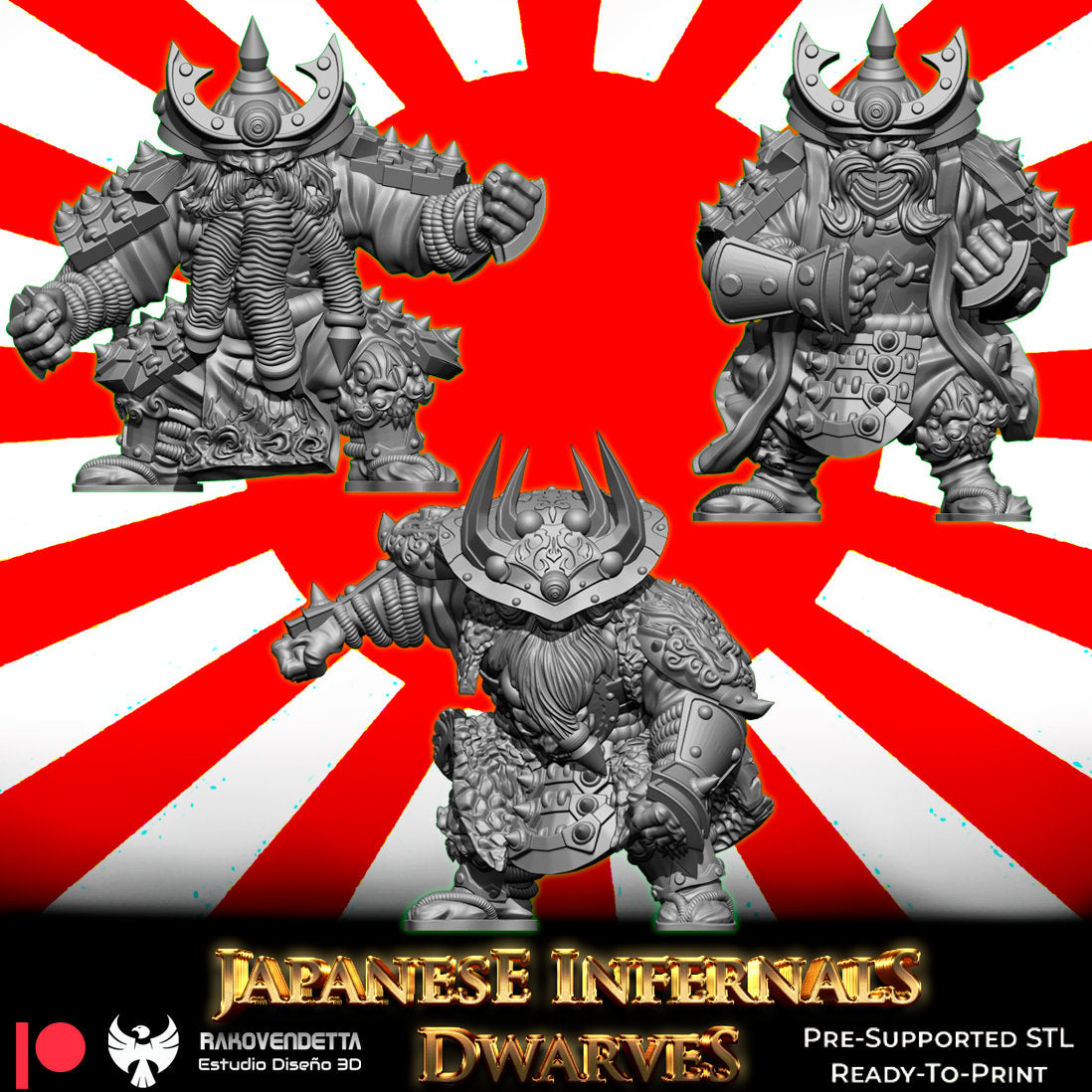 Rakovendetta Estudio Japanese Hellish Dwarf Fantasy Football Team
