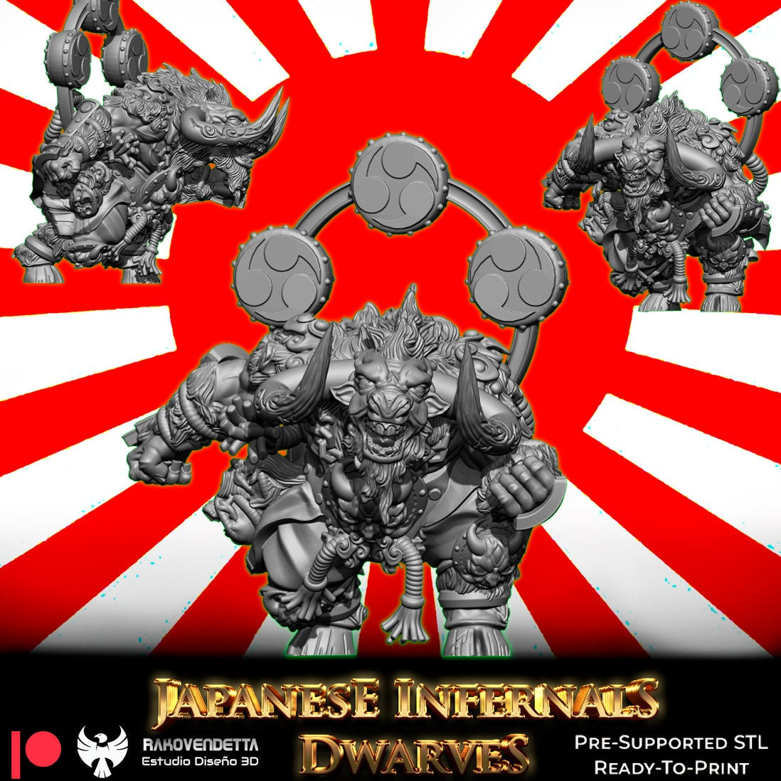 Rakovendetta Estudio Japanese Hellish Dwarf Fantasy Football Team