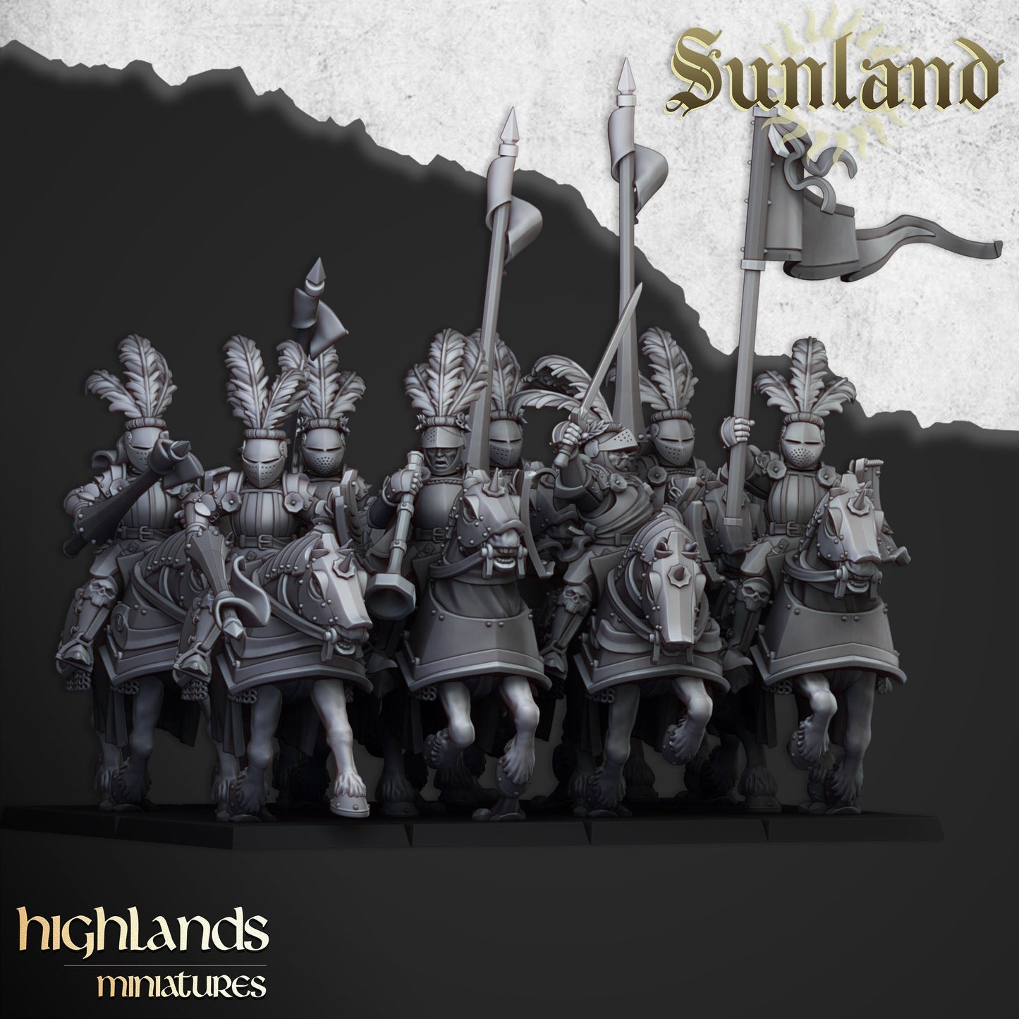Highlands Miniatures Sunland Knights (Mounted) Fantasy Battles
