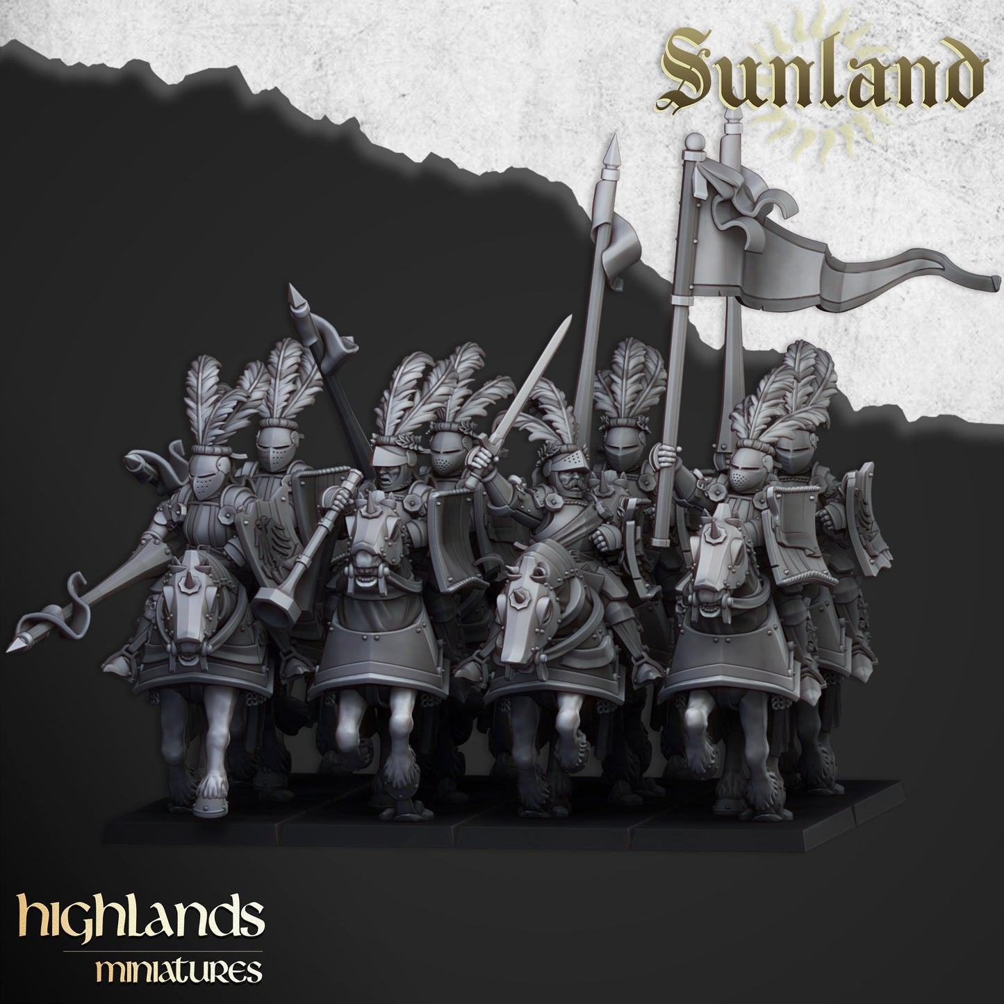Highlands Miniatures Sunland Knights (Mounted) Fantasy Battles
