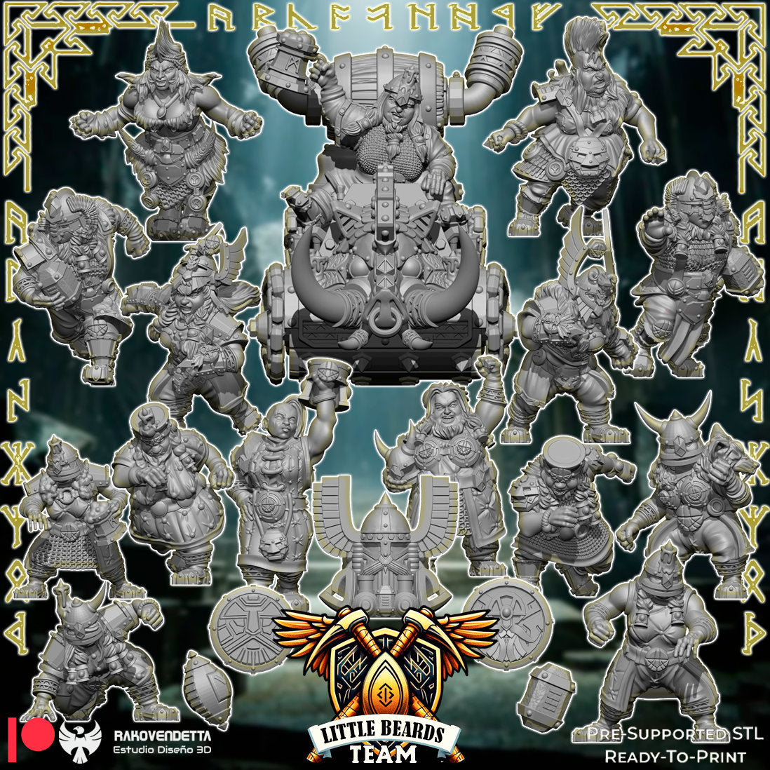 Rakovendetta Estudio Dwarf Fantasy Football Team