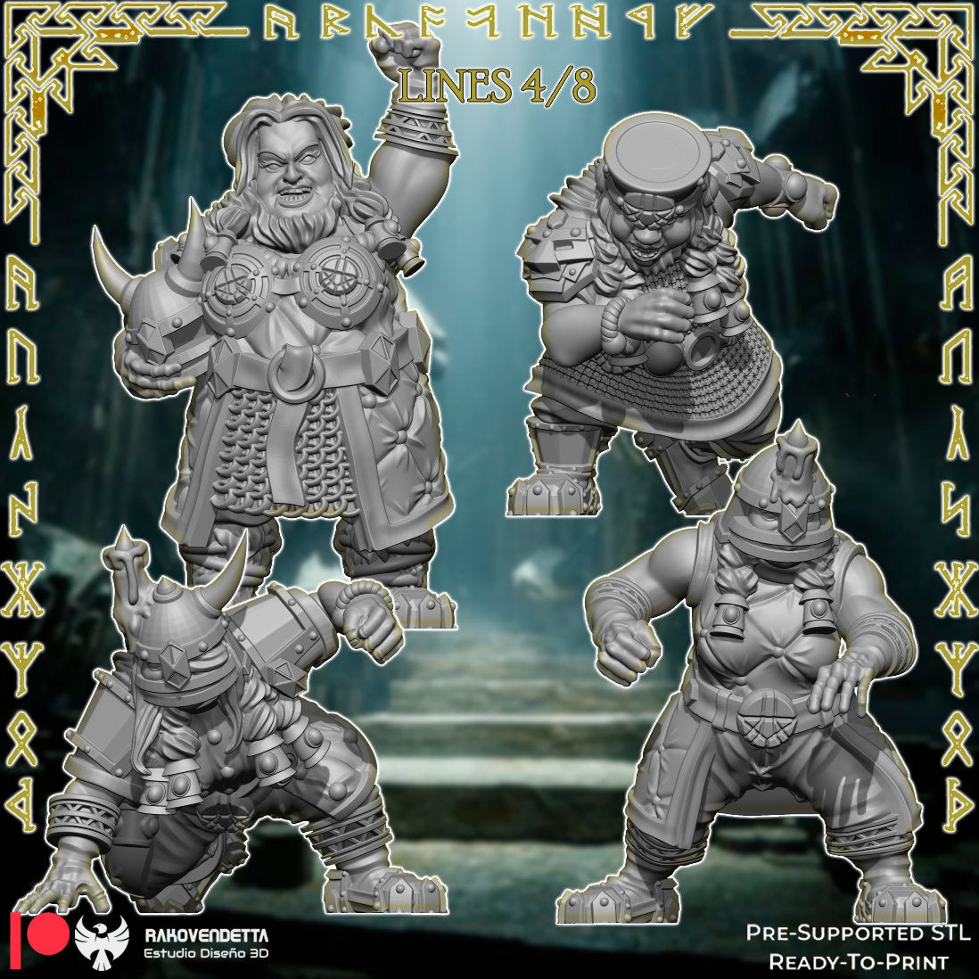 Rakovendetta Estudio Dwarf Fantasy Football Team