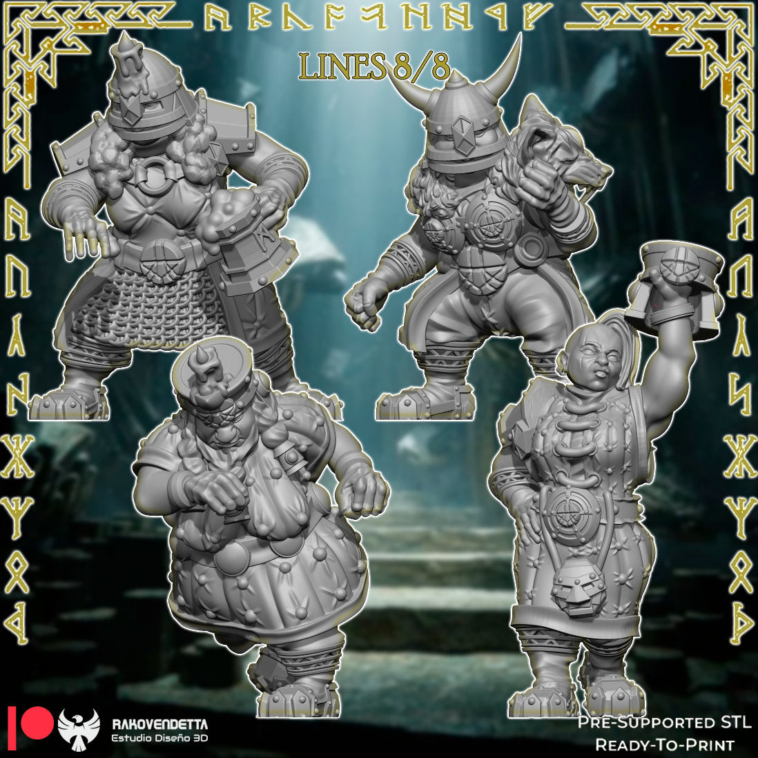 Rakovendetta Estudio Dwarf Fantasy Football Team