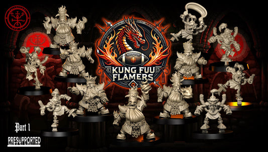 Torchlight "Kung Fu Flamers" Chaos Dwarf Fantasy Football Team