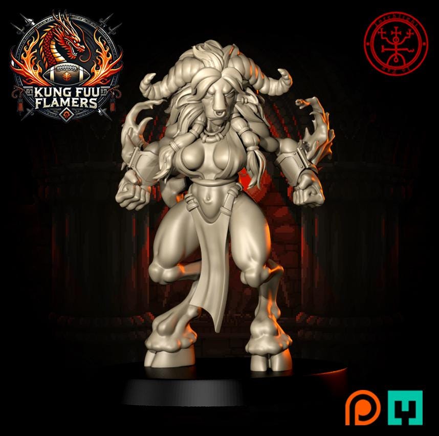 Torchlight "Kung Fu Flamers" Chaos Dwarf Fantasy Football Team