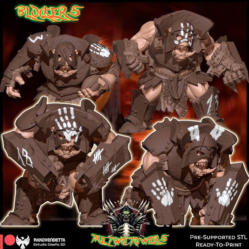 Rakovendetta Two Towers Orc Fantasy Football Team