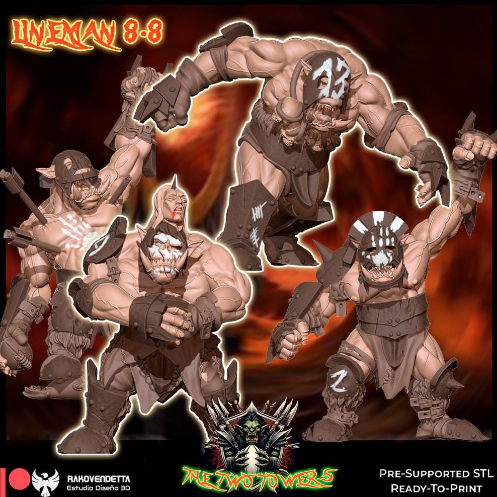 Rakovendetta Two Towers Orc Fantasy Football Team