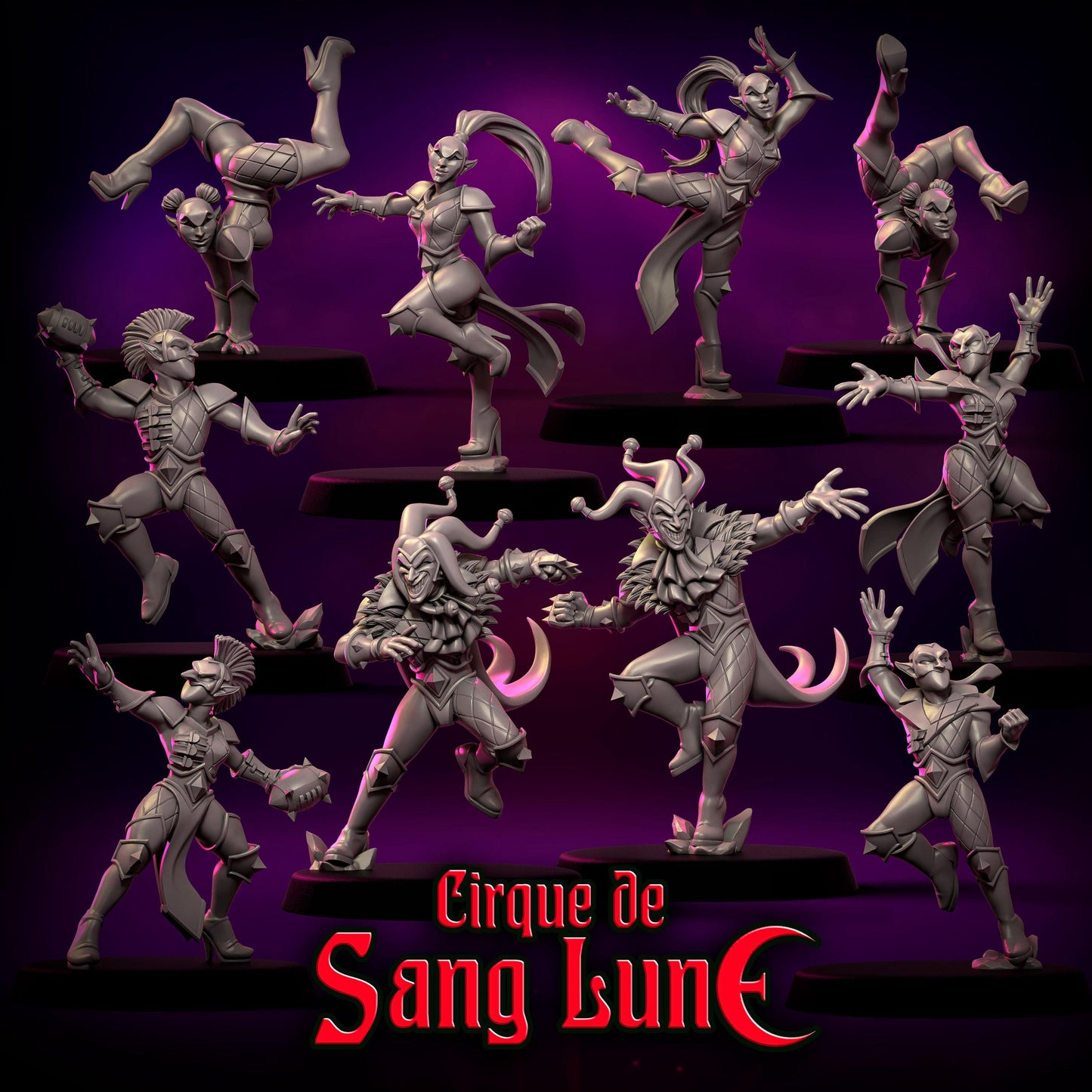 Punga Dark Elf Cirque de Sang Lune Fantasy Football Team