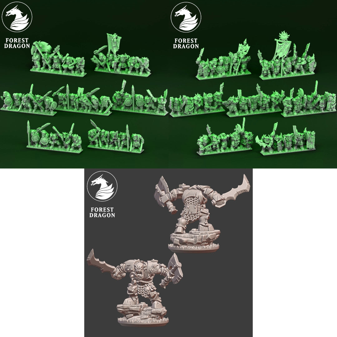 10mm Orcs and Goblins Army by Forest Dragon Miniatures