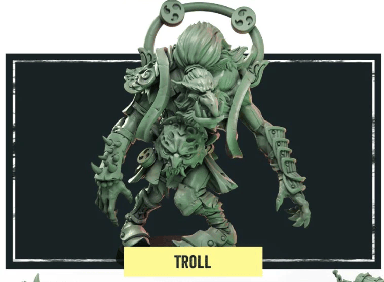 Big Child Creatives Jade Jaws Black Orc Fantasy Football Team