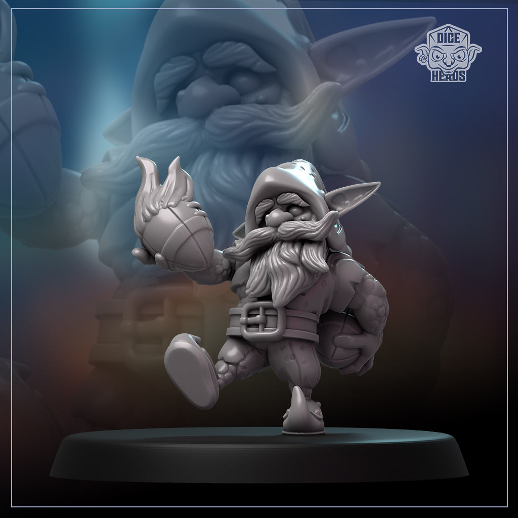Dice Heads Zombie Gnome Fantasy Football Team