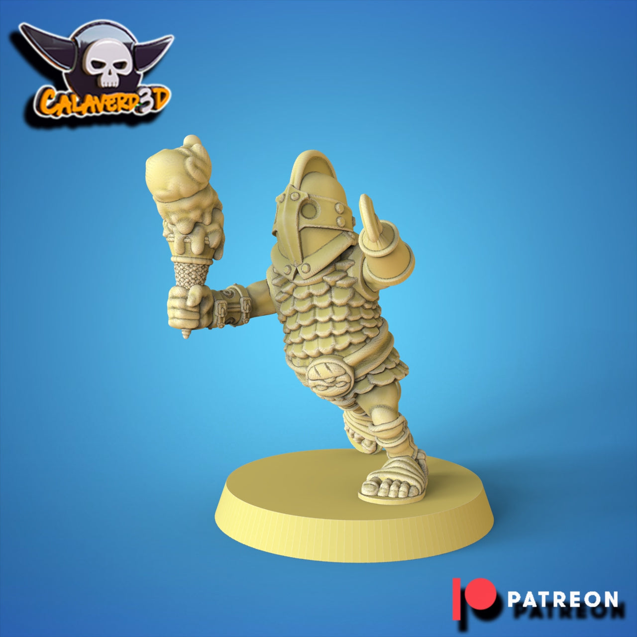 Calaverd3D Gladiator Halflings Fantasy Football Team