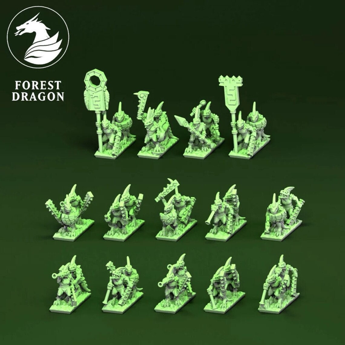 10mm Reptilian Army by Forest Dragon