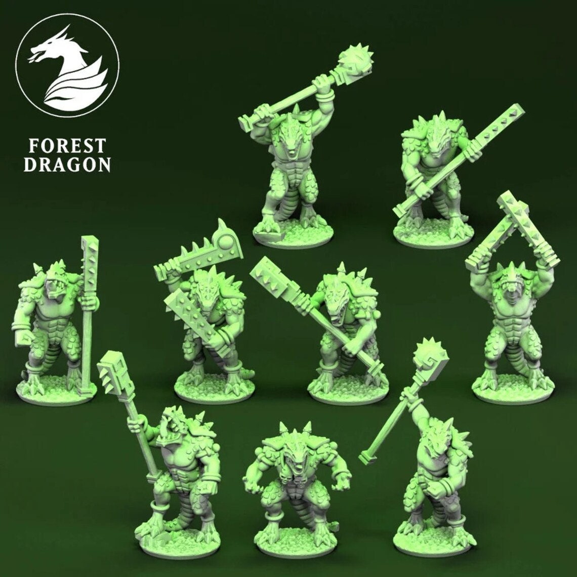 10mm Reptilian Army by Forest Dragon