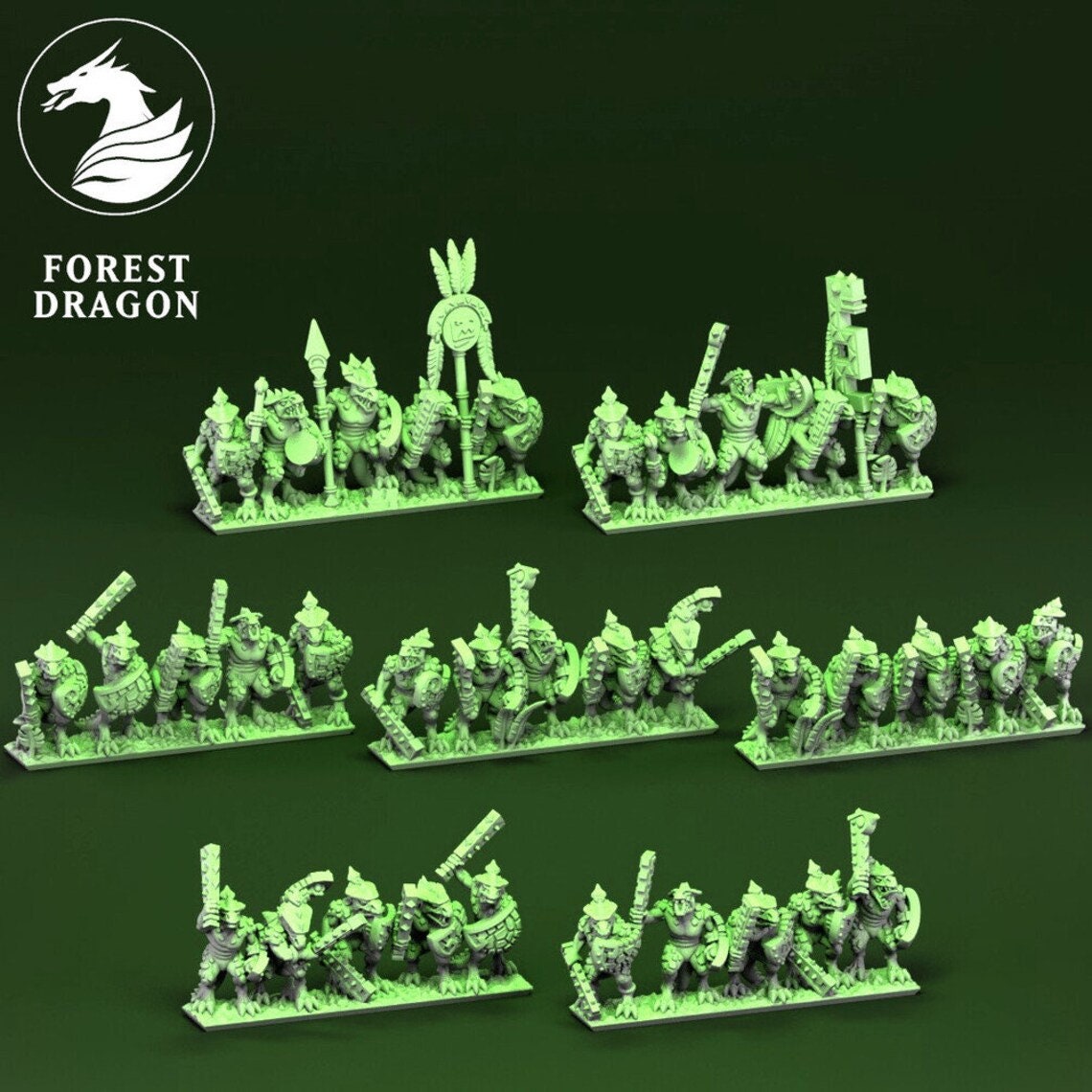 10mm Reptilian Army by Forest Dragon