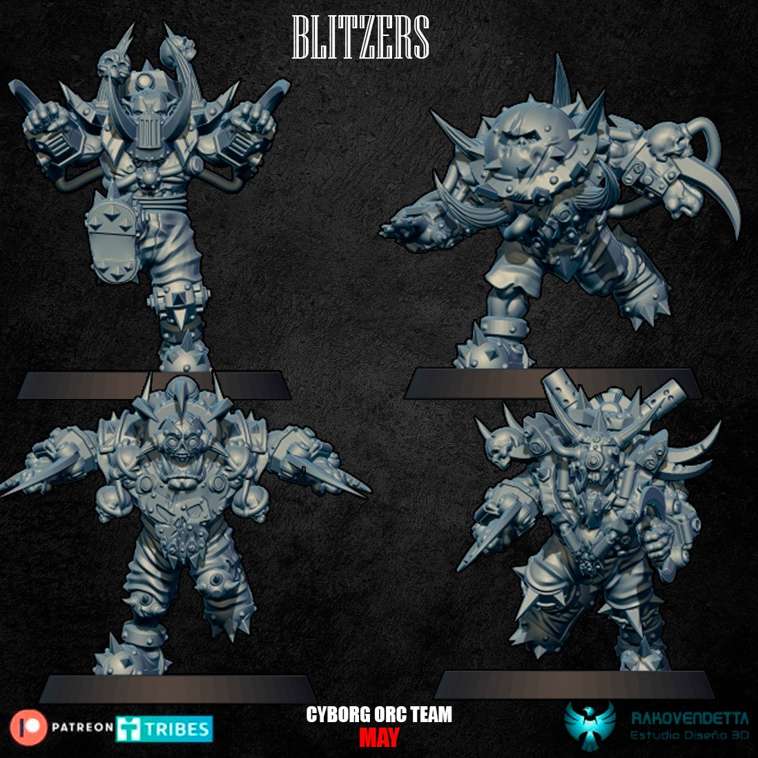 Rakovendetta Estudio Cyber Orc Fantasy Football Team