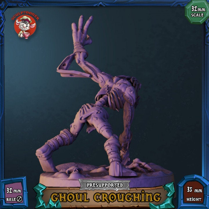 Sculptooner Warcraft Thematic Ghoul Crouching