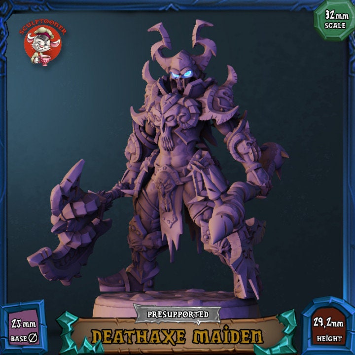 Sculptooner Warcraft Thematic Deathaxe Maiden
