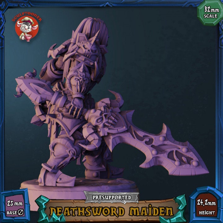 Sculptooner Warcraft Thematic Deathsword Maiden