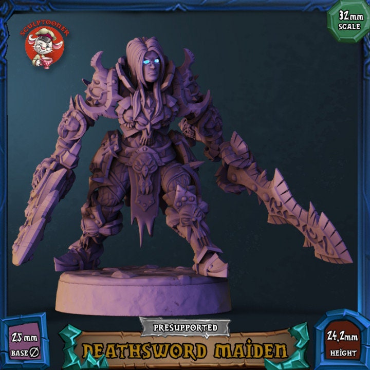 Sculptooner Warcraft Thematic Deathsword Maiden