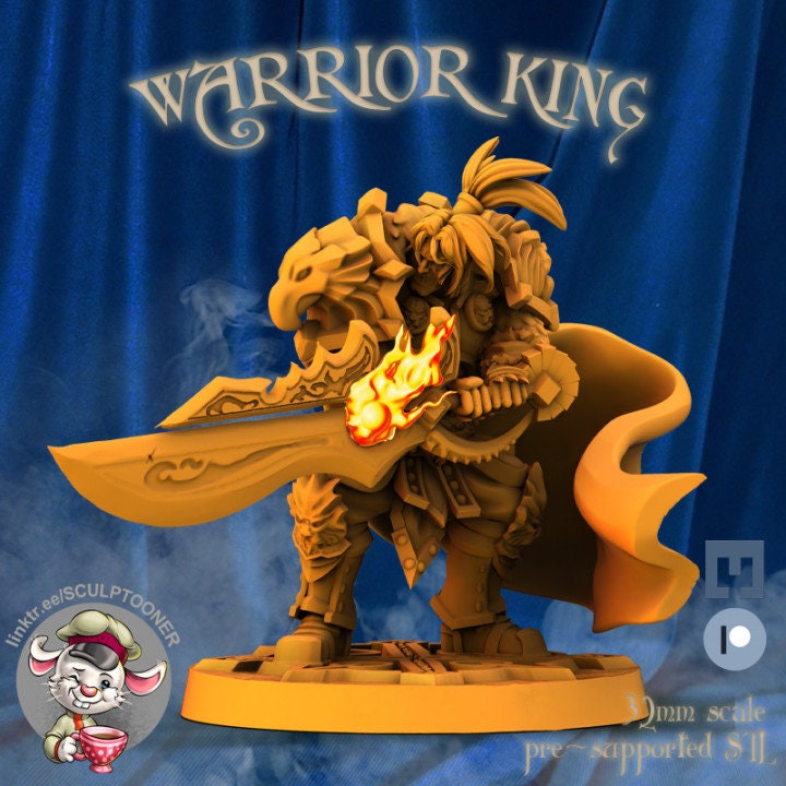 Sculptooner Warcraft Thematic Warrior King