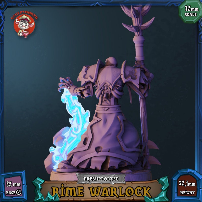 Sculptooner Warcraft Thematic Rime Warlock