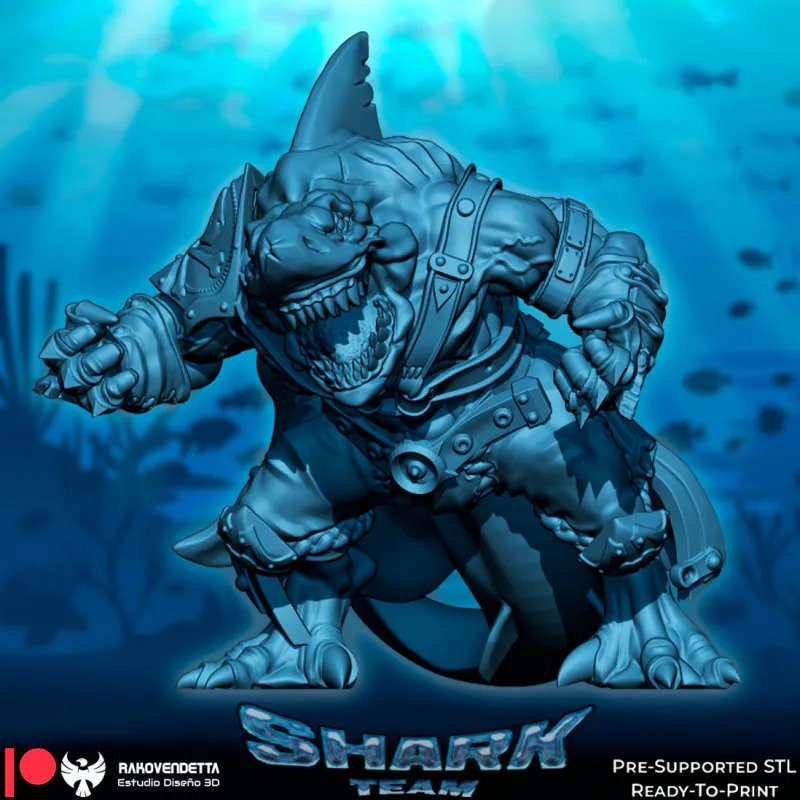 Rakovendetta Estudio Lizard Folk Shark Fantasy Football Team